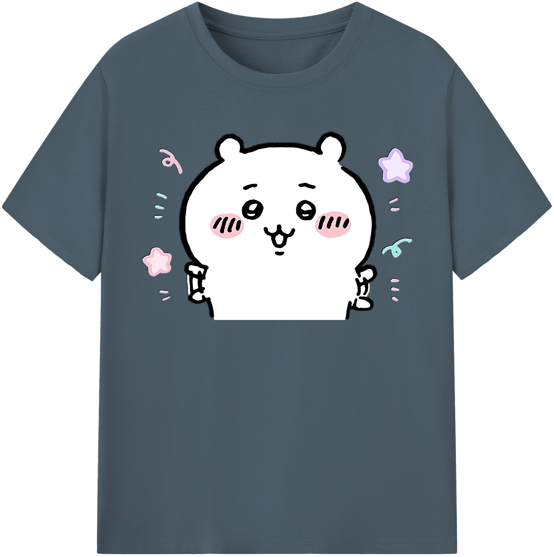 （画像用） ちいかわ ちいかわ Chii-kawa chiikawa 綿100％半袖Tシャツ（フロントプリント）